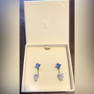 Swarovski Mesmera Collection earring jackets in blue. NWT